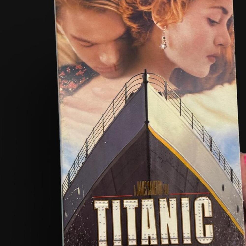 Titanic vhs tape with box